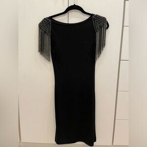 Foley + Corinna Dress with Beaded Shoulders